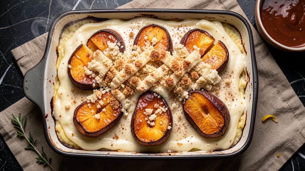 Twice-Baked Sweet Potato Casserole Recipe: Creamy-Spiced Roast With Crispy Celery Crown