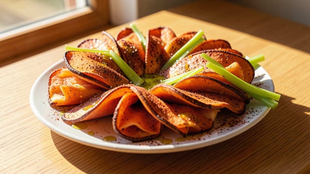 Accordion Sweet Potato Recipe: Celery Crown Crunch Meets Warm Spiced Filling