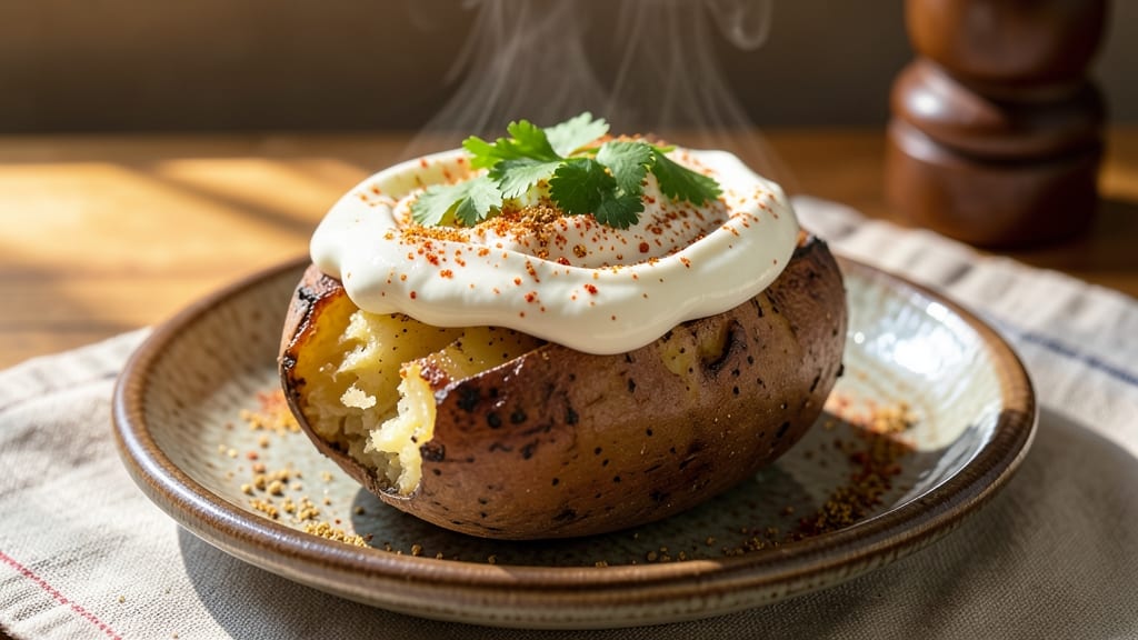 Baked Potato Recipe Indian Style: Spiced Yogurt Masala Magic