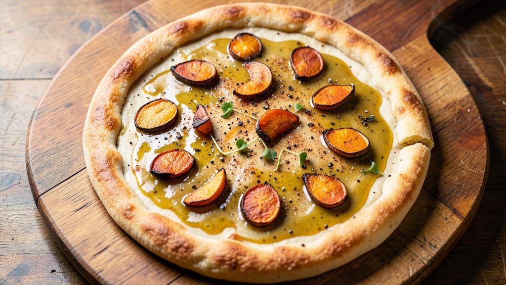 Sweet Potato Pizza Dough Recipe: Crispy Celery Crown Over Nutty Spiced Bliss