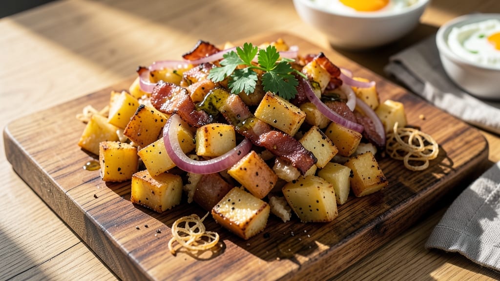 Baked Potato Hash Recipe: Smoky Bacon and Caramelized Onion Crunch