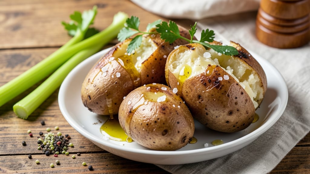 Baked Potato Recipe Ingredients: Fluffy Interiors and Crispy Celery Crown Magic