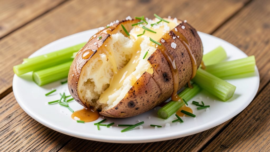 Baked Potato Recipe at 375 Degrees: Perfectly Fluffy Hearts With Crispy Celery Crown
