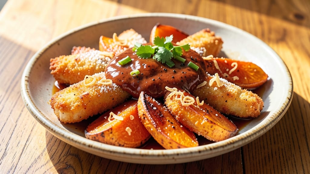 Ukoy Recipe Sweet Potato Panlasang Pinoy: Crispy Celery Crown Over Savory Soy-Ginger Bliss