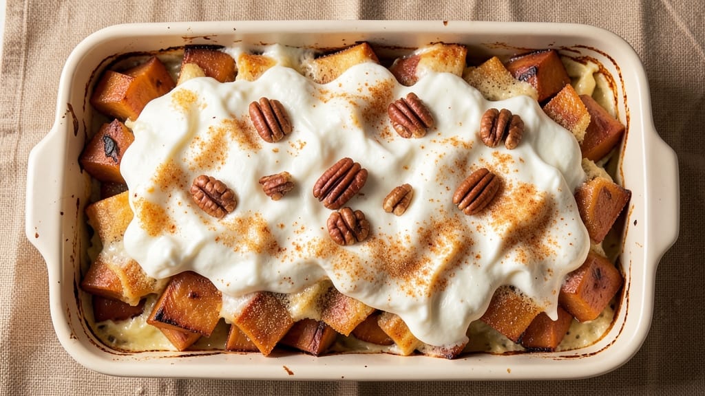 Sweet Potato Casserole Recipe With Marshmallow Fluff: Golden Crunch Over Gooey Spiced Bliss
