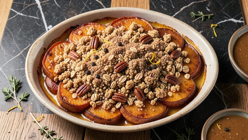 St Clair Sweet Potato Casserole Recipe: Brown Sugar Crunch Topping Over Spiced Cream Cheese