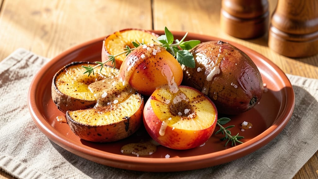 Sweet Potato and Peaches Recipe: Spiced Roast with Caramelized Sweetness and Warm Cinnamon Crunch
