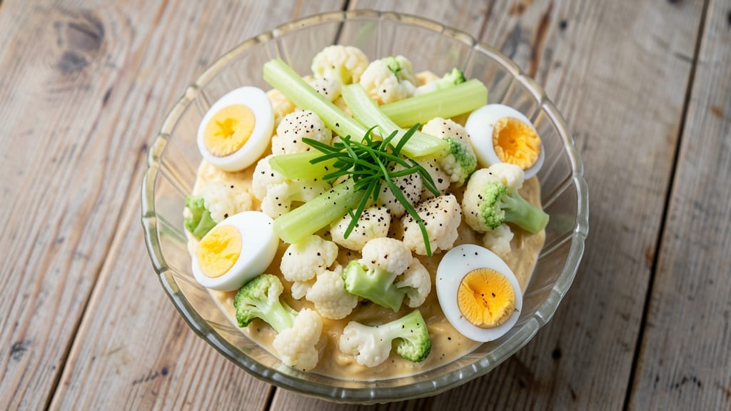 Atkins Cauliflower Potato Salad Recipe: Low-Carb Crunch With Creamy Mustard Dressing