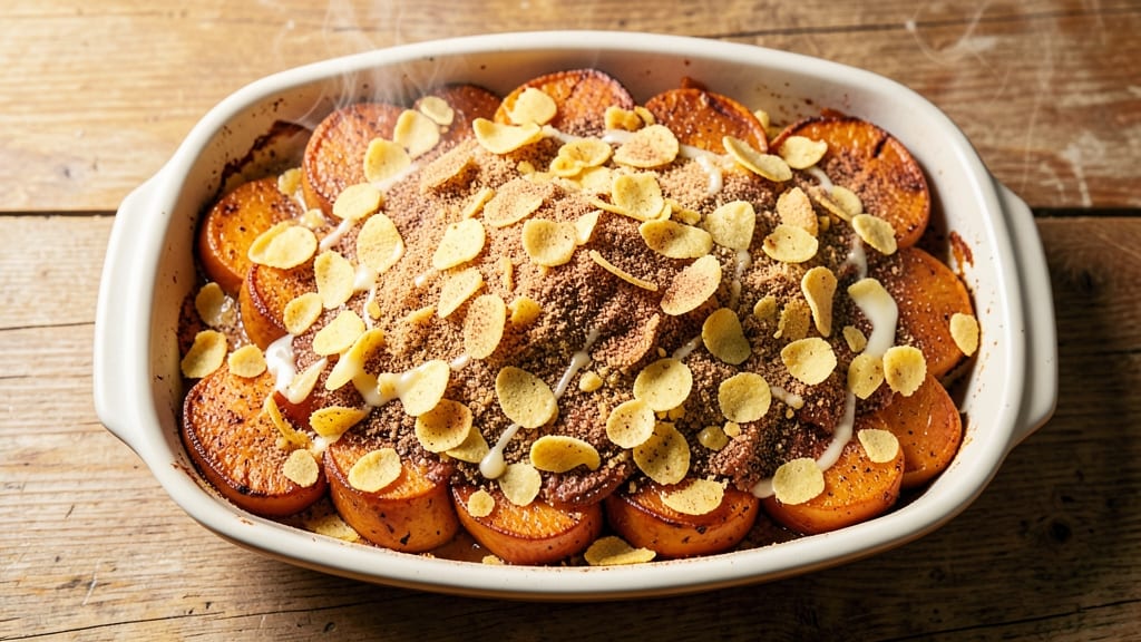 Sweet Potato Casserole Recipe With Frosted Flakes: Breakfast Cereal Crunch Meets Comfort Food Bliss