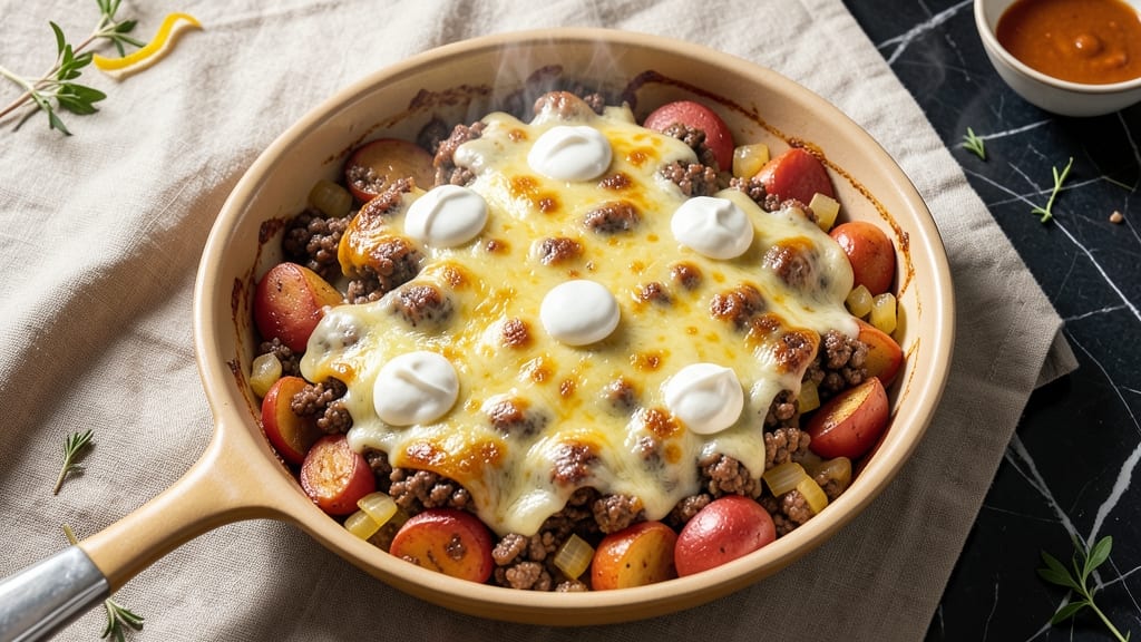 Beef Potato Cheese Casserole Recipe: One-Pan Baked Comfort for Busy Nights
