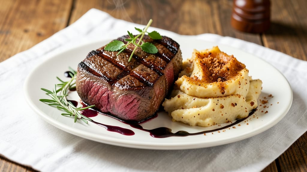 Steak and Sweet Potato Mash Recipe: Crispy Topping and Velvety Spice Harmony