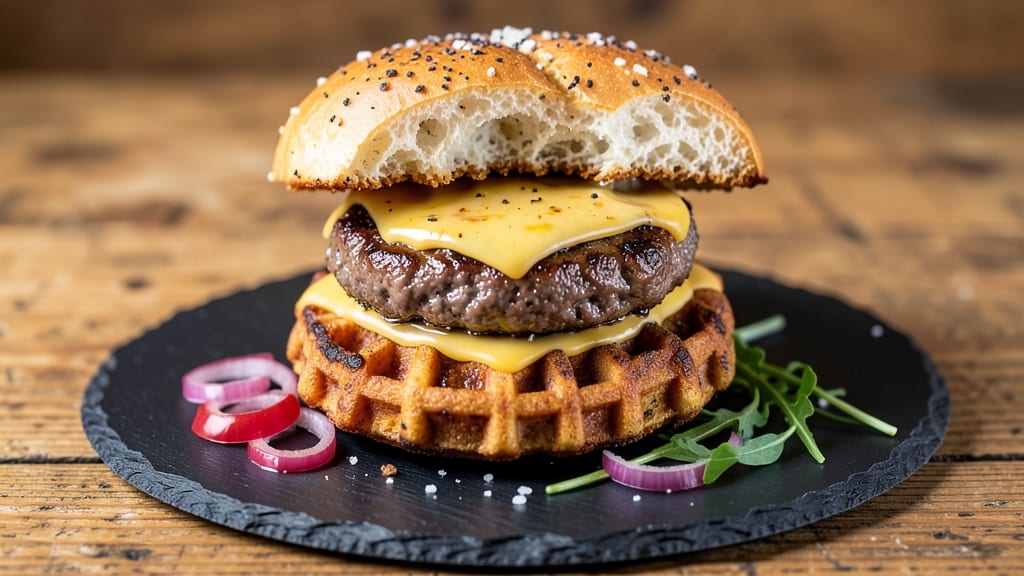 Sweet Potato Waffle Burger Recipe: Stacked Comfort With Crispy Crusts