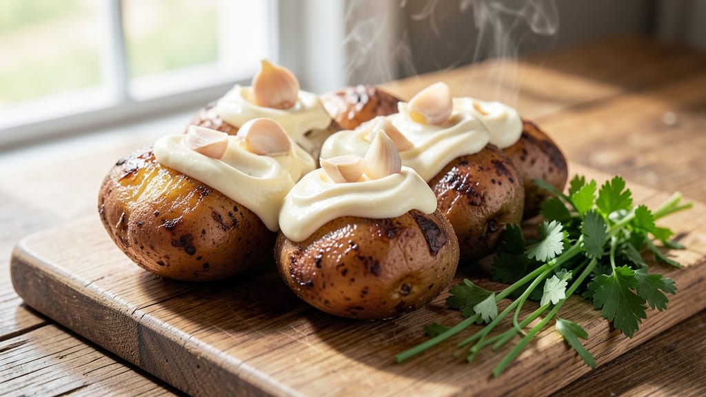 Bake Small Potato Recipe: Buttery New Potatoes With Herbed Cream Cheese Stuffing