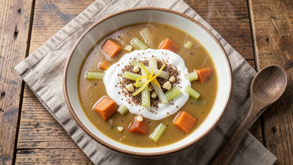 Sweet Potato Celery Soup Recipe: Velvety Spiced Blend With Earthy Crunch