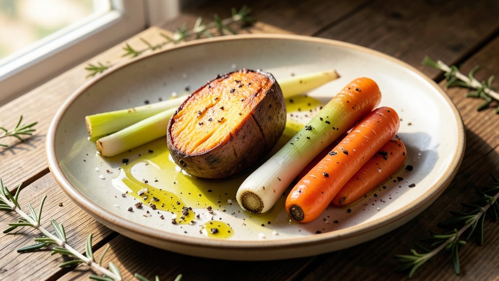 Sweet Potato Carrot Leek Recipe: Roasted Trio With Earthy Sweetness