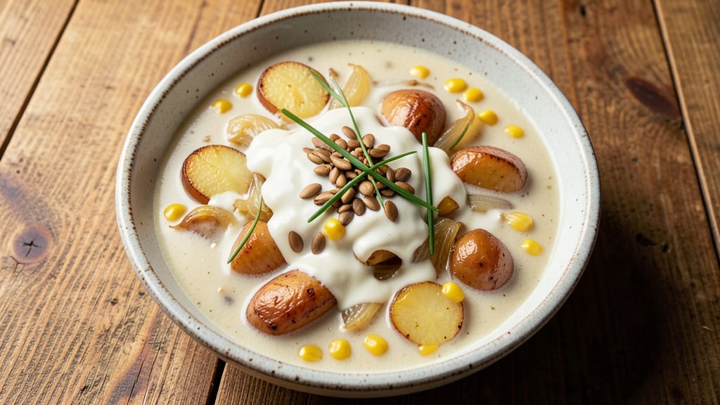 Vegan Potato Corn Chowder Soup Recipe: Creamy Coconut Base With Smoky Paprika Depth
