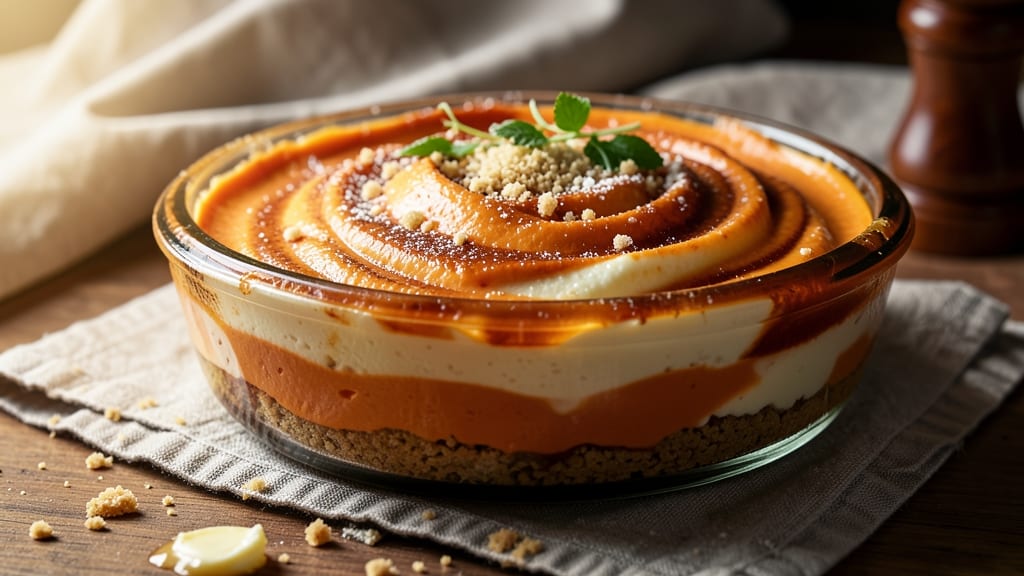 Sweet Potato Pie Cheesecake Swirl Recipe: Warm Spice Whirlpool With Gooey Caramelized Core