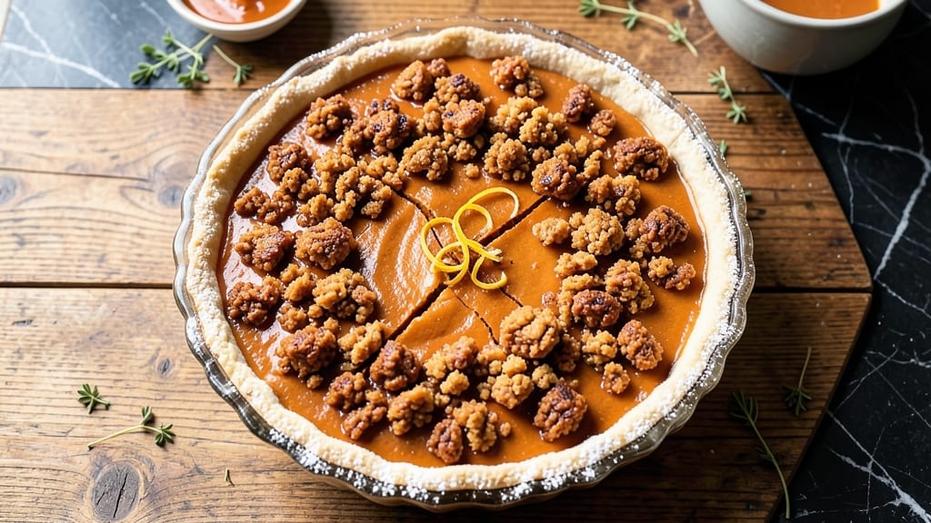 Sweet Potato Pie With Streusel Topping Recipe: Warm Spice Crunch Over Silky Filling