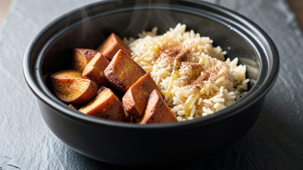 Sweet Potato Rice Cooker Recipe: Spiced Custard Crunch With Warm Vanilla Notes