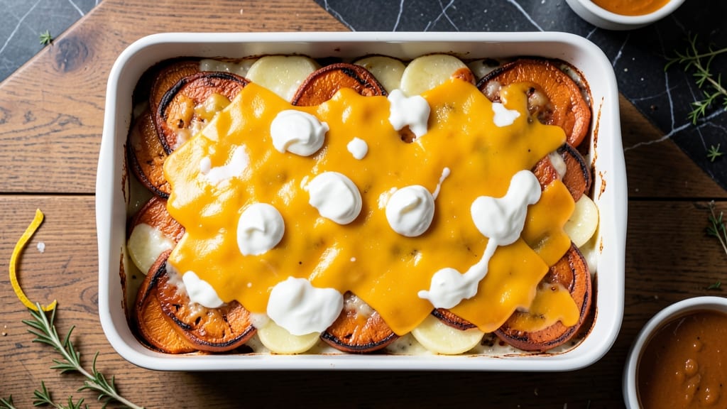 Sweet Potato White Potato Casserole Recipe: Layered Roast Perfection With Nutmeg-Kissed Cheese