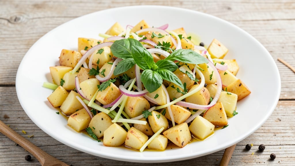 Antipasto Potato Salad Recipe: Crispy Celery Crown Meets Italian Herb Bliss