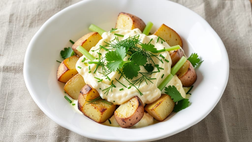 Baked Potato Salad Recipe Cold: Herb-Infused Cream Cheese With Crunchy Celery Bites