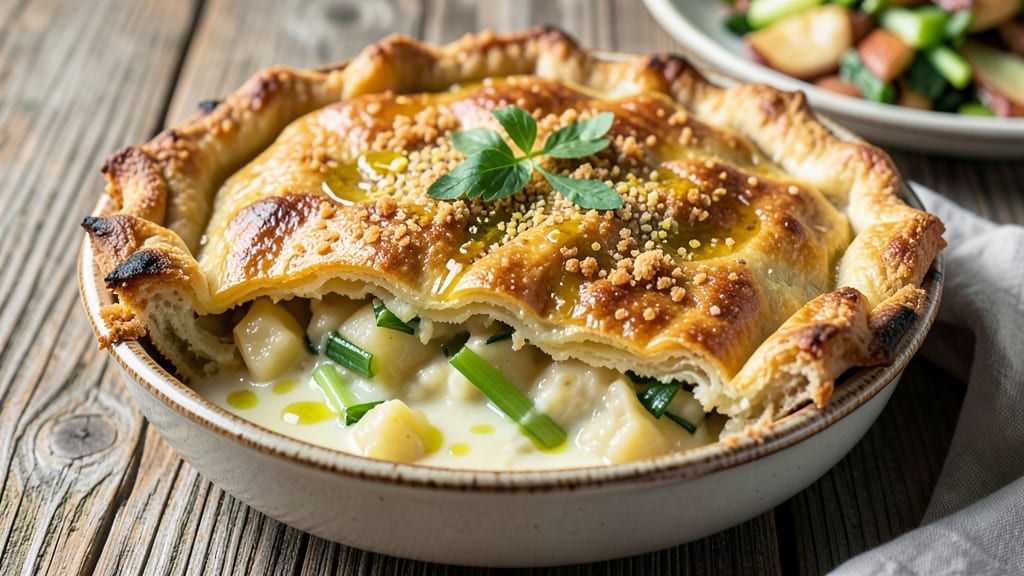 Vegan Potato Pie Recipe: Fluffy Mashed Center With Crispy Celery Crown