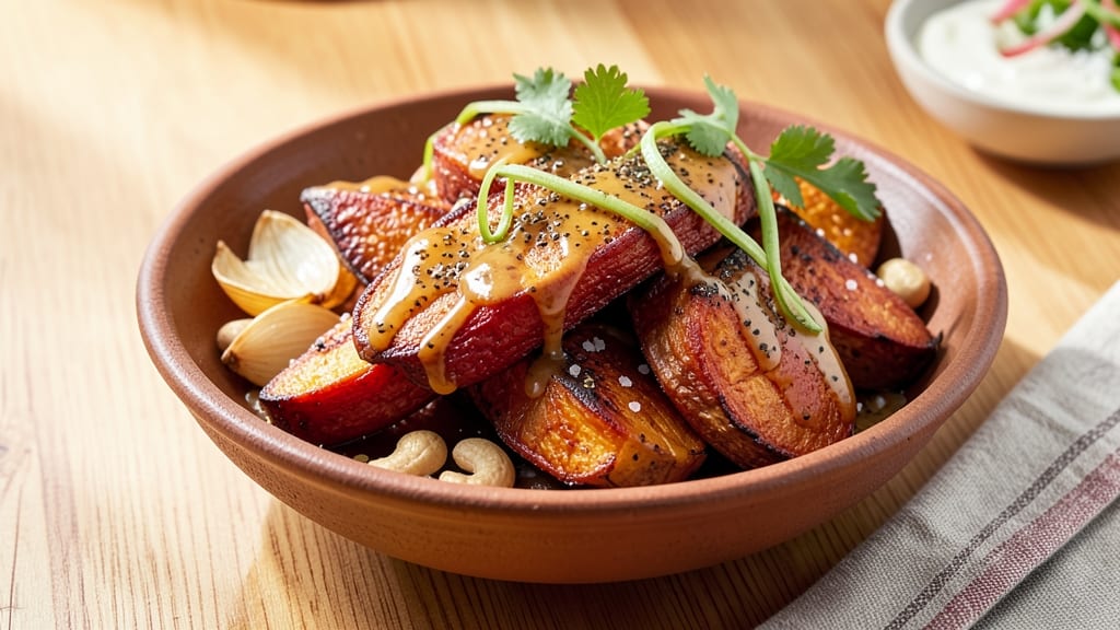 Vrat Sweet Potato Recipe: Spiced Roast with Caramelized Sweetness and Celery Crown Crunch