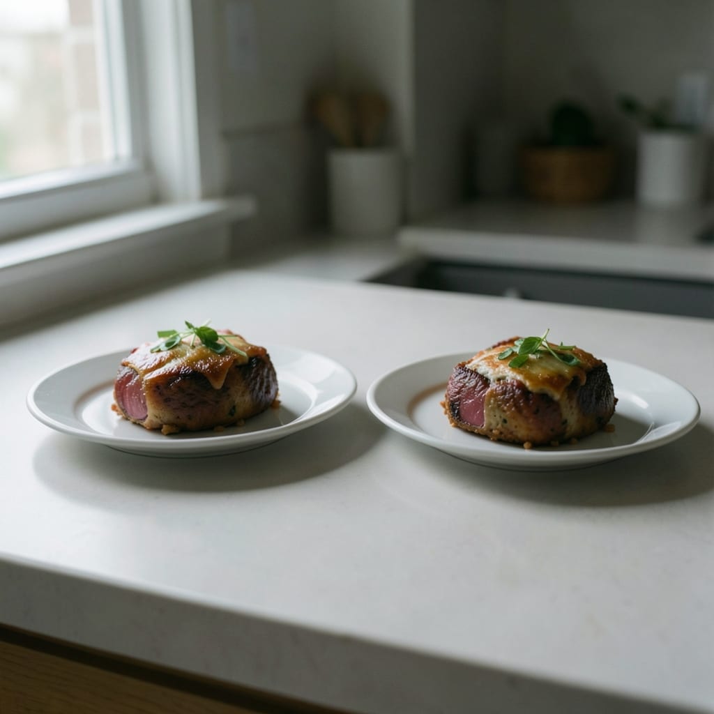 Two versions of the same dish, side by side