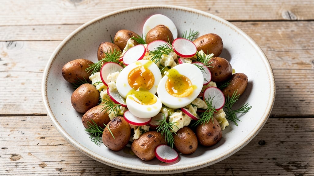 Potato Salad With Egg and Radishes Recipe: Bright, Herby Bites in 25 Minutes