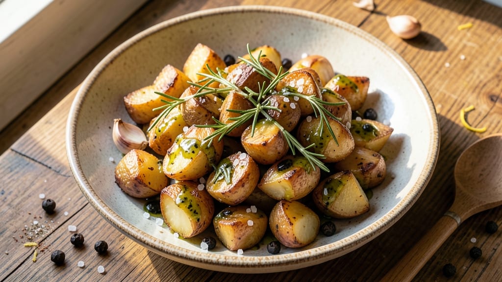 Vegan Fingerling Potato Recipe: Rosemary-Garlic Crisp in 25 Minutes