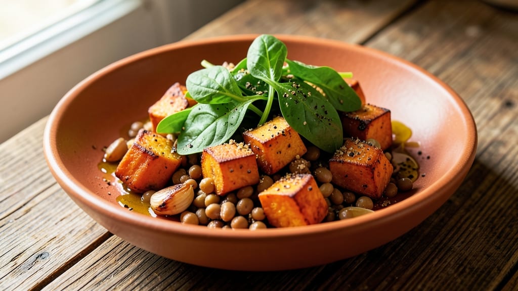 Sweet Potato Lentils Spinach Recipe: Hearty Vegan Bowl With Earthy Depth