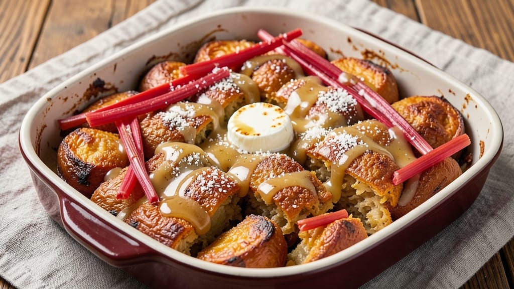 Sweet Potato Yams Recipe for Thanksgiving: Celery Crown Crunch Over Nutmeg-Spiced Custard