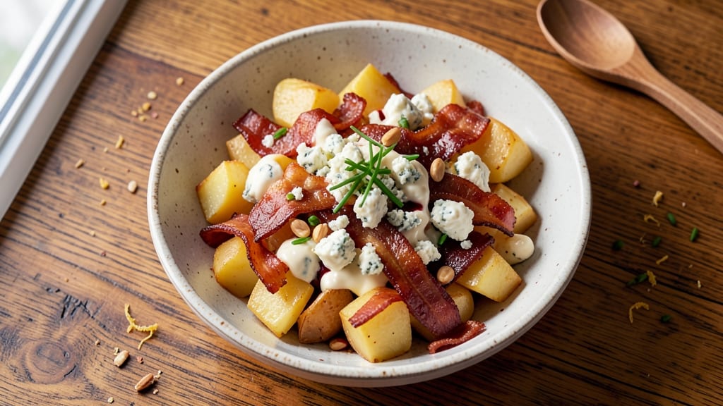 Bacon Blue Cheese Potato Salad Recipe: Smoky Crunch Meets Creamy Cheese Bliss