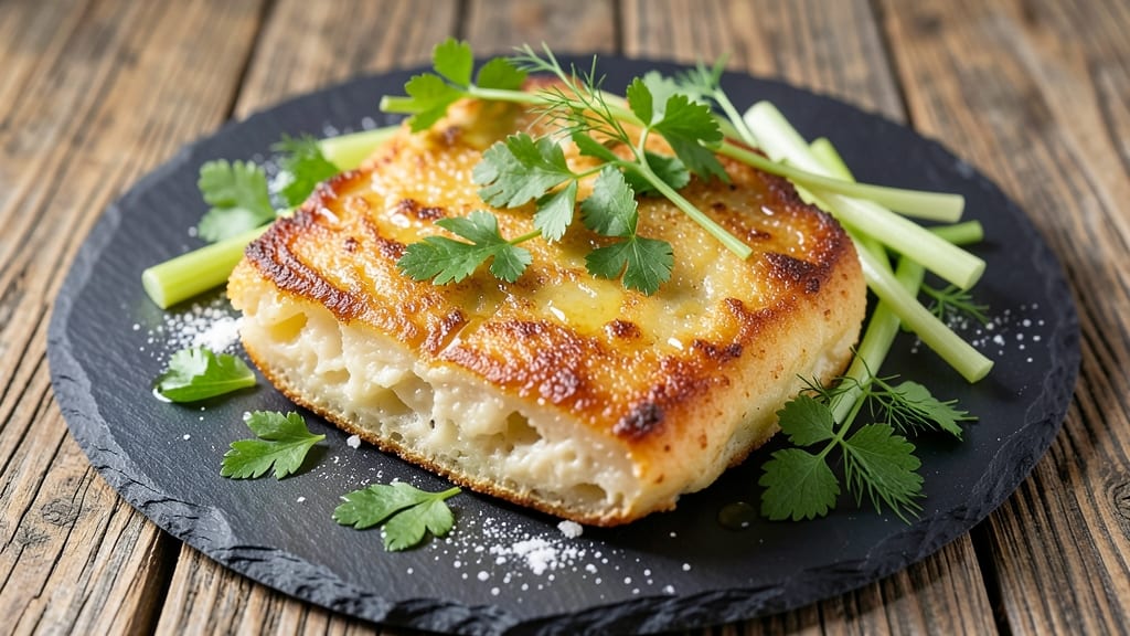 Veg Potato Cutlet Recipe: Crispy Celery Crown Over Creamy Herb Filling