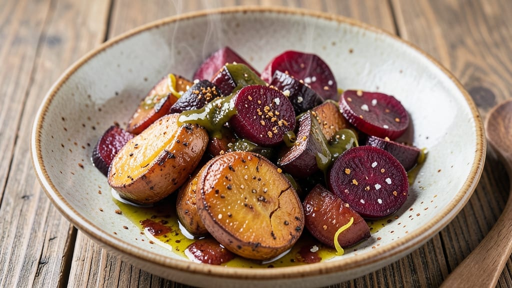 Sweet Potato and Beetroot Salad Recipe: Earthy Roasted Sweetness With Zesty Citrus Kick