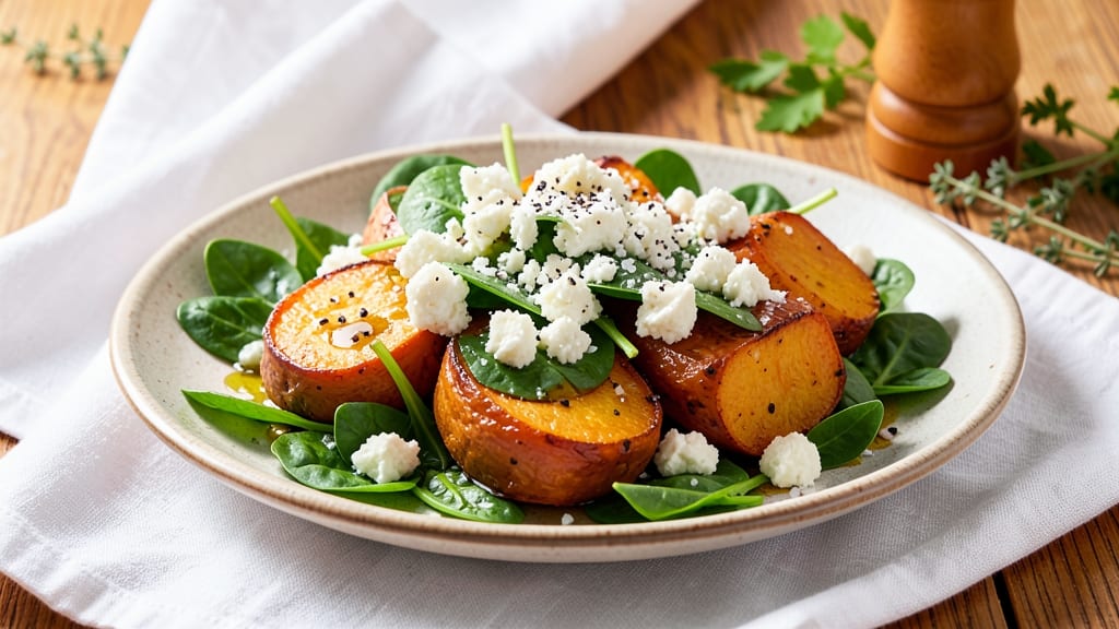 Sweet Potato Spinach Feta Recipe: Roasted Sweetness Meets Tangy Cheese Crunch