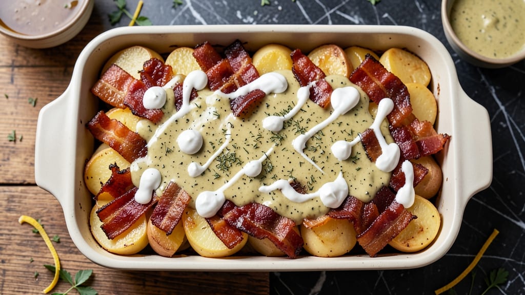Bacon Ranch Potato Casserole Recipe: Smoky Bacon Bites and Cool Ranch Fusion