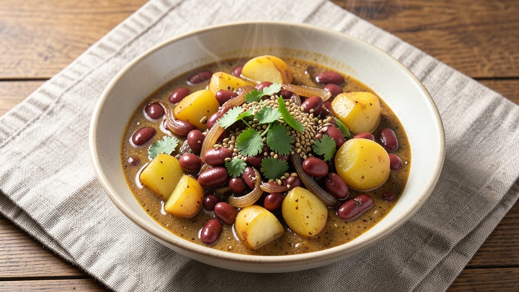 Beans and Potato Curry Recipe: Spiced Tomato Base With Hearty Texture