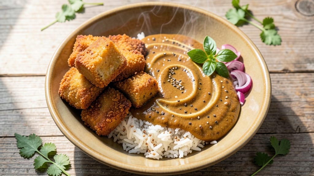 Sweet Potato Katsu Curry Recipe: Crispy-Crusted Cutlets in Rich Coconut Gravy